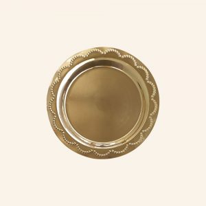 DECORATIVE BRASS FLOWER PLATE - M