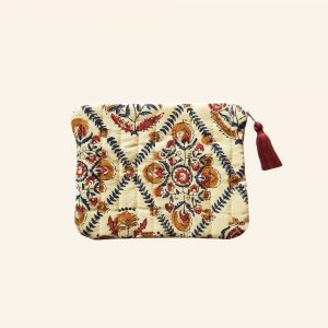 QUILTED BLOCK PRINTED EVERYDAY POUCH-03