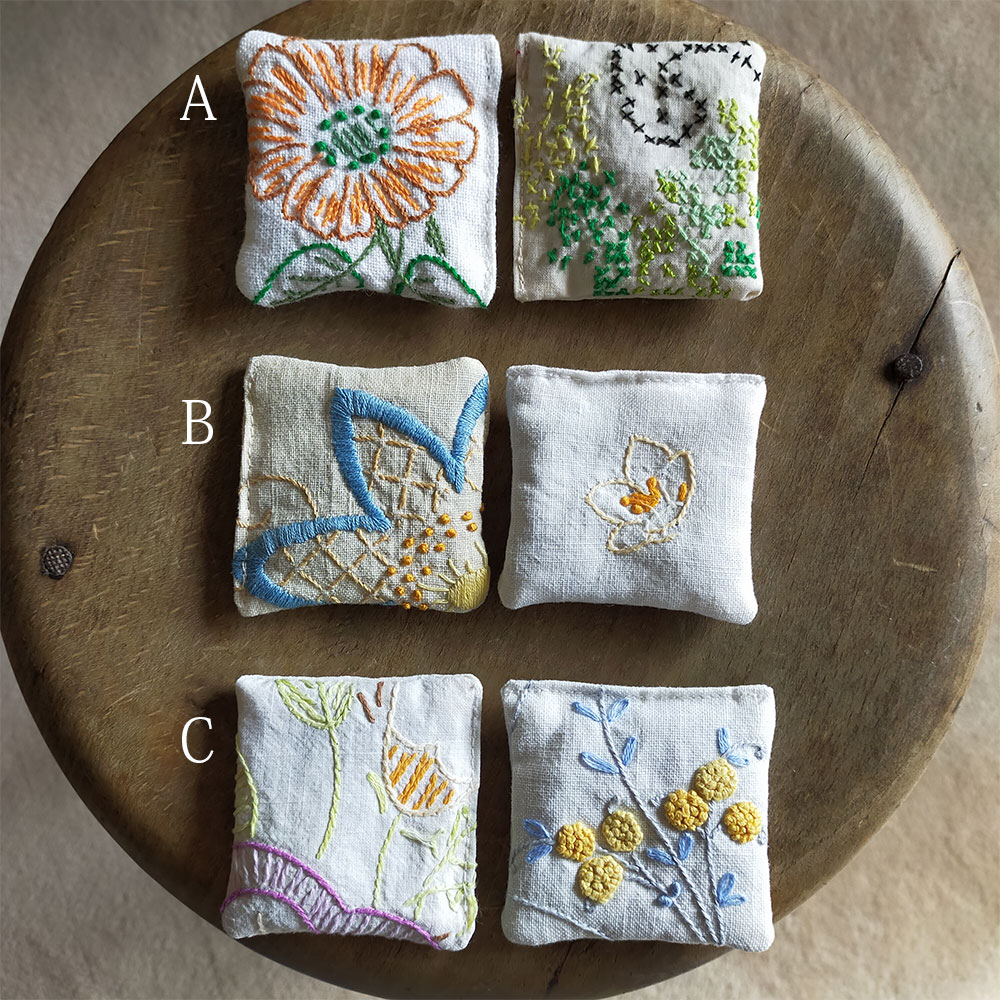 EMBROIDERED LAVENDER BAGS-1 EMBROIDERED LAVENDER BAGS-1