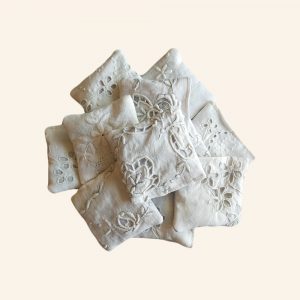ANTIQE FRENCH LACE LAVENDER BAGS
